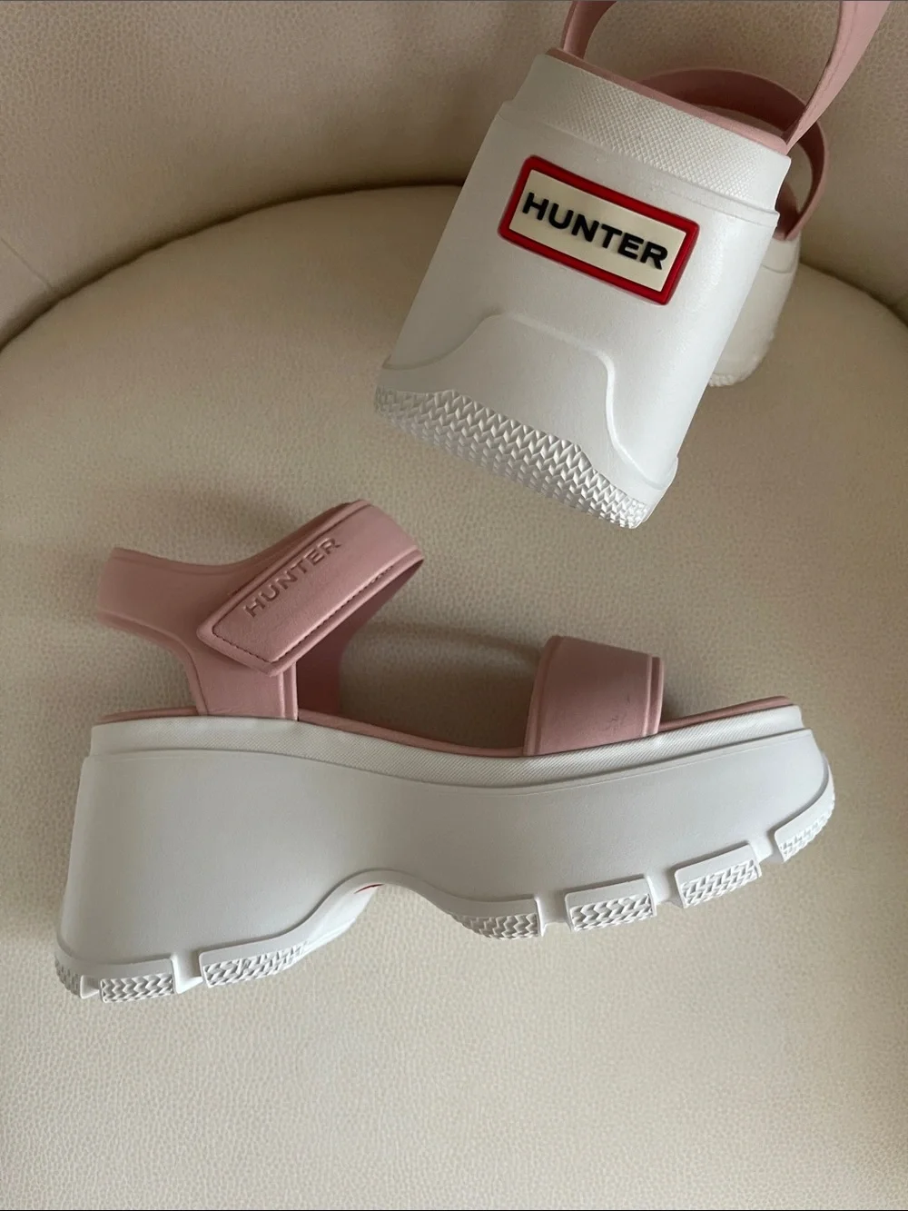 NEW Hunter Women's Platform Sandals Abel Square Toe Wedge Casual Sandals